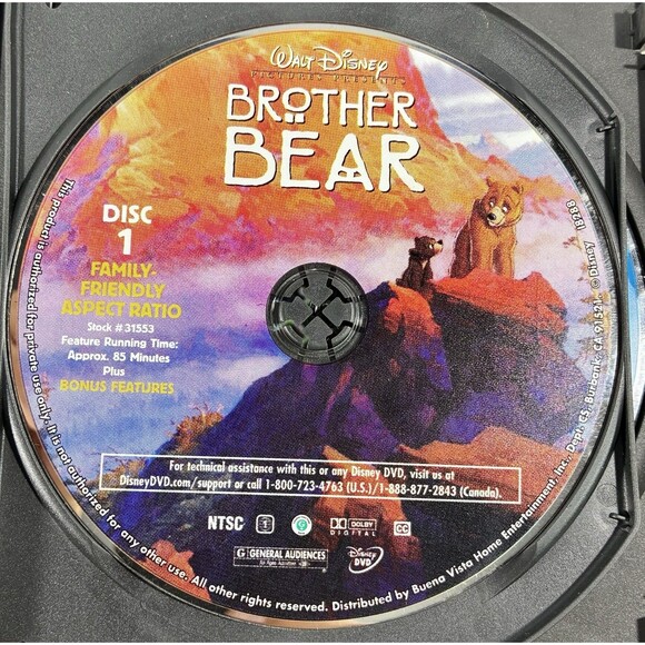 Brother Bear Two-Disc Special Edition Vintage Walt Disney 1999 DVD Tested - Picture 4 of 12